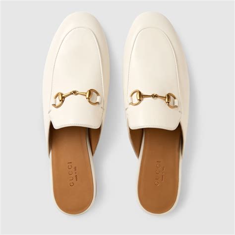 white gucci princetown slippers|Gucci princetown leather slipper women.